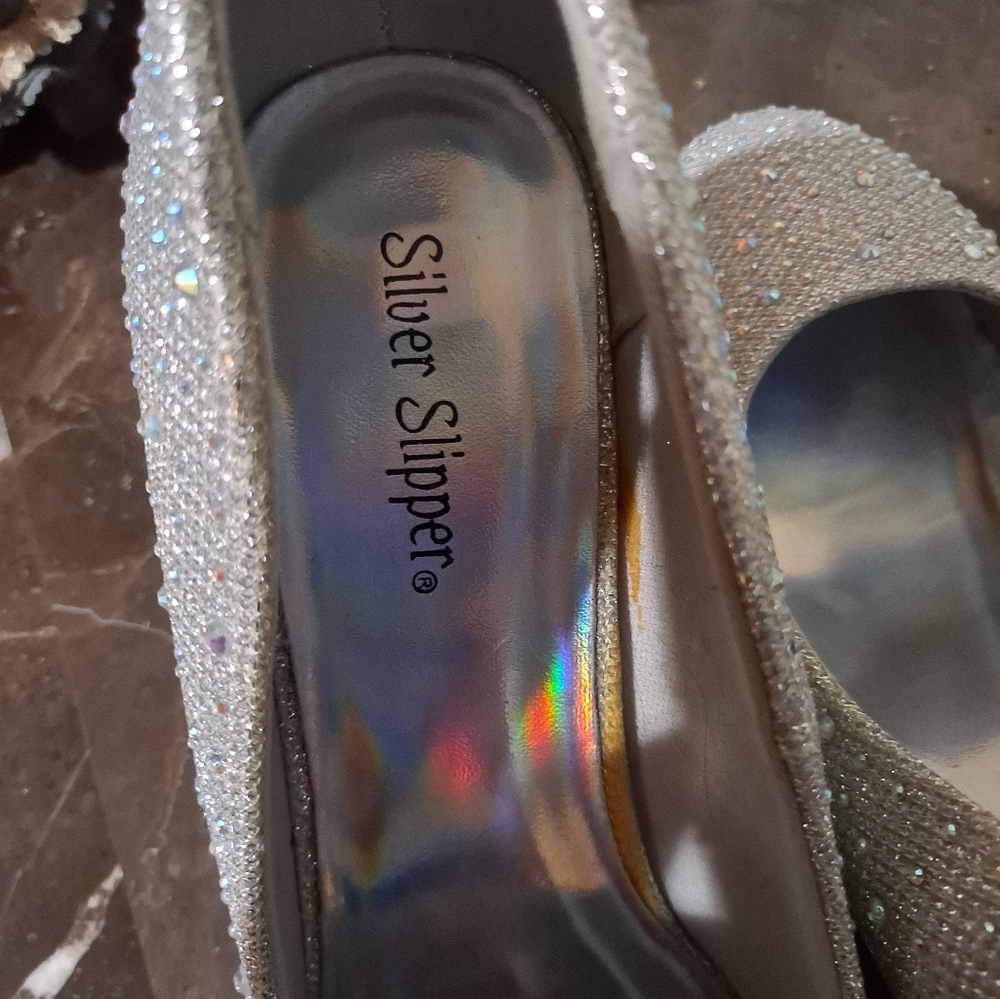 Silver Rhinestone Heels - Picture 5 of 5